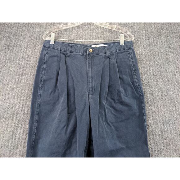 Mens Eddie Bauer Relaxed Fit Chino Pants Size 34x30 Blue 100% Cotton - Picture 6 of 13
